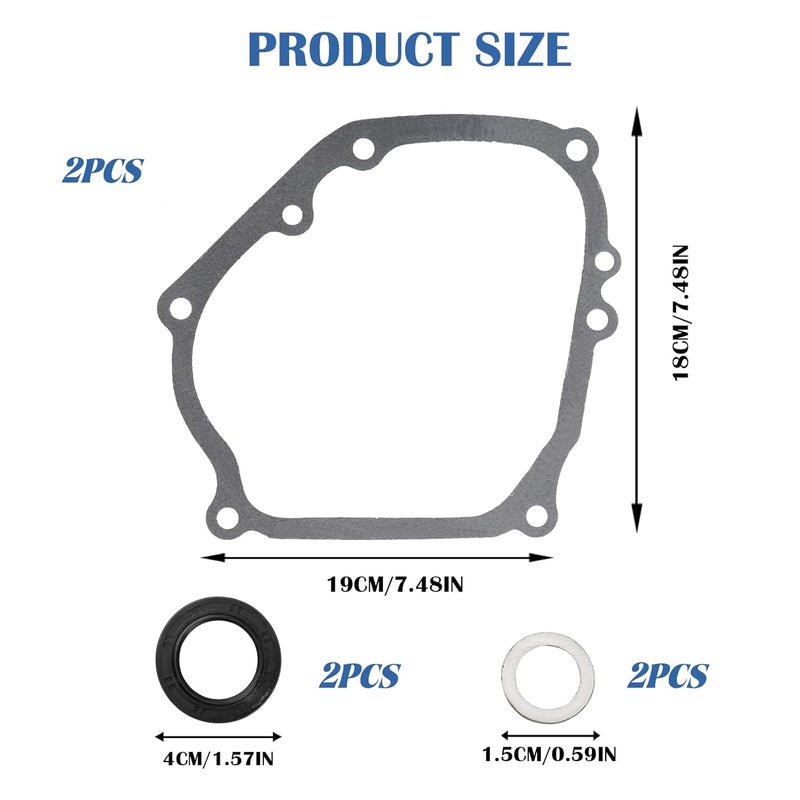 TNJPSEK Predator 212 Side Cover Gasket, 212cc Crankshaft Case Oil Seal Crush Washers Kit for GX160 GX200 196cc 200cc 224cc CT200U BT200X MB200 Go Karts Mini Bikes Engine (11381-ZH8-801) - Image 5